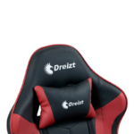 Silla gamer ergonómica Dreizt Shine Series, con reposapiés, reclinable, rojo jam - Imagen 5