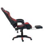 Silla gamer ergonómica Dreizt Shine Series, con reposapiés, reclinable, rojo jam - Imagen 6