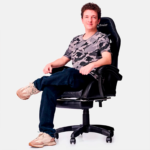Silla gamer ergonómica Dreizt Shine Series, con reposapiés, reclinable, rojo jam - Imagen 8