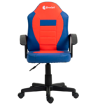 Silla para niño Gamer Dreizt Play Series, cuero PU, espuma ergonómica, altura ajustable, soporte 50kg, azul - Imagen 2