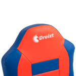 Silla para niño Gamer Dreizt Play Series, cuero PU, espuma ergonómica, altura ajustable, soporte 50kg, azul - Imagen 3