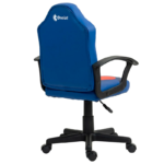 Silla para niño Gamer Dreizt Play Series, cuero PU, espuma ergonómica, altura ajustable, soporte 50kg, azul - Imagen 4