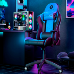 Silla gamer Primus 100T PCH-103BL, máximo 120 kilos, inclinación 135°, azul - Imagen 4