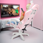 Extingtion Sapp, ergonómica con reposapiés, estilo premium, rosado - Imagen 7