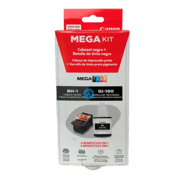 Pack Cabezal Canon BH-1 Negro + Tinta GI-190BK