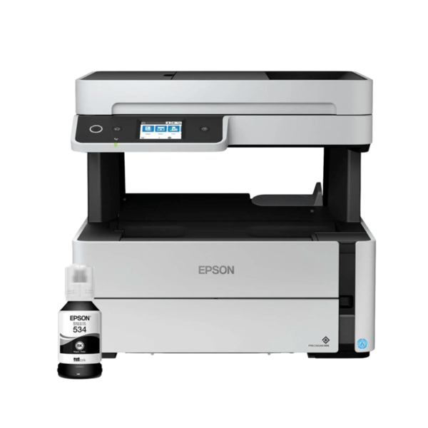 Epson |  Impresora multifuncional Epson EcoTank ET-M3170 monocromática, Wi-Fi, ADF, dúplex automático y tanque recargable, gris
