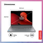 LENOVO | Laptop Lenovo IdeaPad 5 2-en-1 , AMD Ryzen 7 8845HS, 16GB ram, 512GB ssd, 14"wuxga touch + lapiz. - Imagen 2