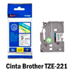 Cinta Brother TZE-221 Negro Sobre Blanco 9mm - Imagen 2