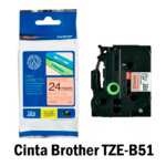 Cinta Brother TZE-B51 Negro Sobre Naranja Fluorescente 24mm - Imagen 2