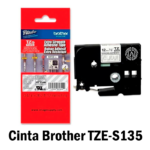 Cinta Brother TZE-S135 Blanca Sobre Transp. Industrial 12mm - Imagen 2
