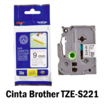 Cinta Brother TZE-S221 Negro Sobre Blanco Industrial 9mm - Imagen 2