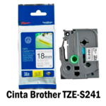 Cinta Brother TZE-S241 Negro Sobre Blanco Industrial 18mm - Imagen 2